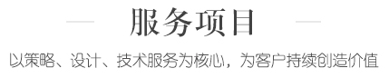 服务项目|开场节目-以策略、设计、技术服务为核心，为客户持续创造价值